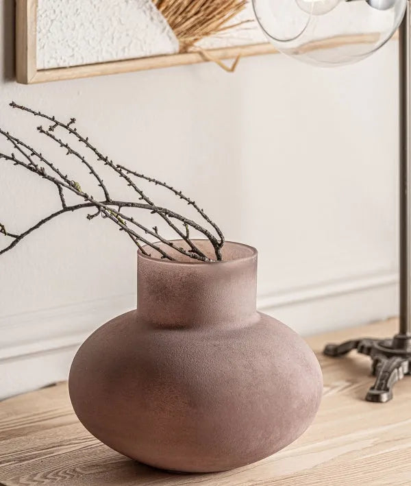 NAGYE vaas van elegant paars glas