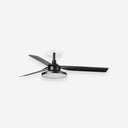 Ventilador de techo con luz de acero y ABS negro mate Ø132 cm - Ventiladores de techo - El Workshop-Acero y ABS negro mate, palas abs negro mate
