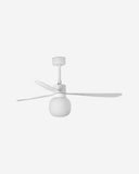 ventilador de techo con luz de acero y cristal ø132 cm 20 w 2700 k 3 palas, vista 2