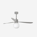 ventilador de techo con luz de acero y cristal ø132 cm 20 w 2700 k 3 palas, vista 3