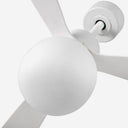 ventilador de techo con luz de acero y cristal ø132 cm 20 w 2700 k 3 palas, vista 5