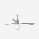 ventilador de techo con luz de acero y cristal ø132 cm 20 w 2700 k 3 palas corte 150, vista 2