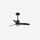 ventilador de techo con luz de acero y cristal negro mate ø81 x 42,4 cm, vista 2