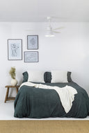 ventilador de techo con luz de acero y metacrilato ø132 cm 20 w cct seleccionable 3 palas