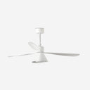 ventilador de techo con luz de acero y metacrilato ø132 cm 20 w cct seleccionable 3 palas, vista 2