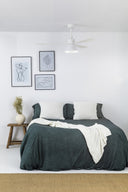 ventilador de techo con luz de acero y metacrilato ø132 cm 20 w cct seleccionable 3 palas