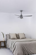 ventilador de techo con luz de acero y metacrilato ø132 cm 20 w cct seleccionable 3 palas, vista 9