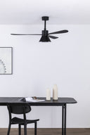 ventilador de techo con luz de acero y metacrilato ø132 cm 20 w cct seleccionable 3 palas, vista 12