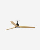 ventilador de techo con luz de acero y metacrilato negro mate ø152 x 26,9 cm