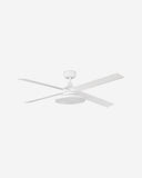 ventilador de techo con luz de aluminio ø132 cm 20 w haz 80° 4 palas