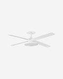 ventilador de techo con luz de aluminio ø132 cm 20 w haz 80° 4 palas corte 150