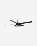 ventilador de techo con luz de aluminio ø132 cm 20 w haz 80° 4 palas corte 150, vista 2