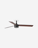 ventilador de techo con luz de aluminio y cristal ø106-132 cm