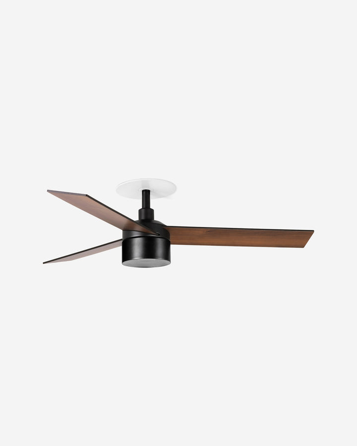ventilador de techo con luz de aluminio y cristal ø106-132 cm, vista 3