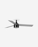 ventilador de techo con luz de aluminio y cristal ø106-160 cm, vista 5