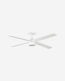 ventilador de techo con luz de aluminio y cristal ø132 cm