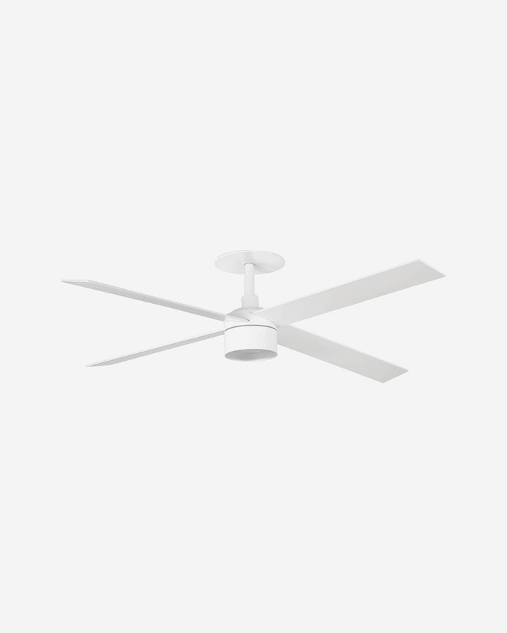 ventilador de techo con luz de aluminio y cristal ø132 cm