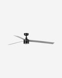 ventilador de techo con luz de aluminio y cristal ø160 cm