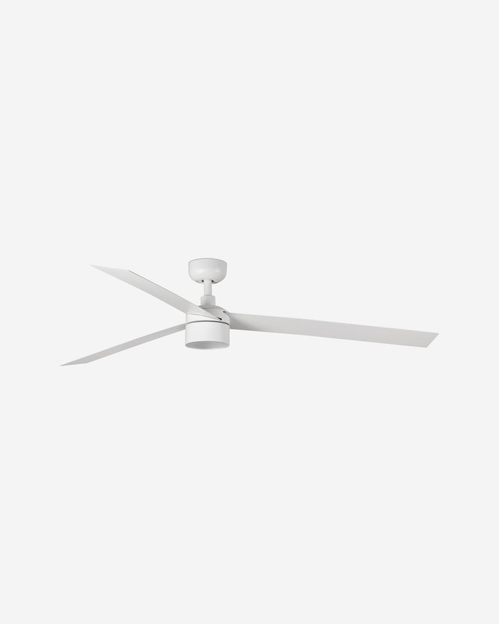 ventilador de techo con luz de aluminio y cristal ø160 cm, vista 2