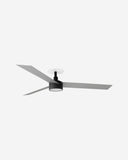 ventilador de techo con luz de aluminio y metacrilato negro mate ø132 cm