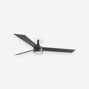 Ventilador de techo con luz de aluminio y metacrilato negro mate Ø132 cm - Ventiladores de techo - El Workshop-Aluminio y Metacrilato negro mate, palas aluminio negro mate