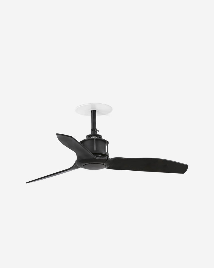 ventilador de techo de acero y abs negro mate ø81 x 33 cm