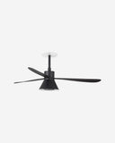 ventilador de techo empotrable con luz de acero y metacrilato ø132 cm 20 w cct seleccionable 3 palas