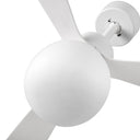 ventilador de techo inteligente con luz de acero y cristal ø132 cm 20 w 2700 k 3 palas, vista 4