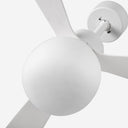 ventilador de techo inteligente con luz de acero y cristal ø132 cm 20 w 2700 k 3 palas, vista 4