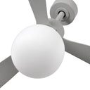 ventilador de techo inteligente con luz de acero y cristal ø132 cm 20 w 2700 k 3 palas, vista 5