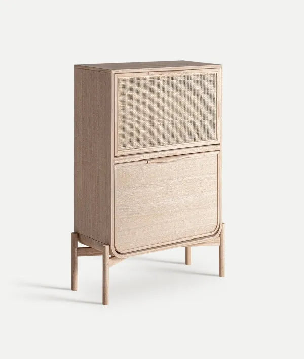 SCHOENENOPBERGING WEURTZ van essenhout in lichtbruine tint